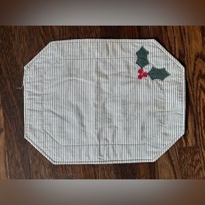 Christmas Placemats, Four Handmade Winter Fabric Table Mats.